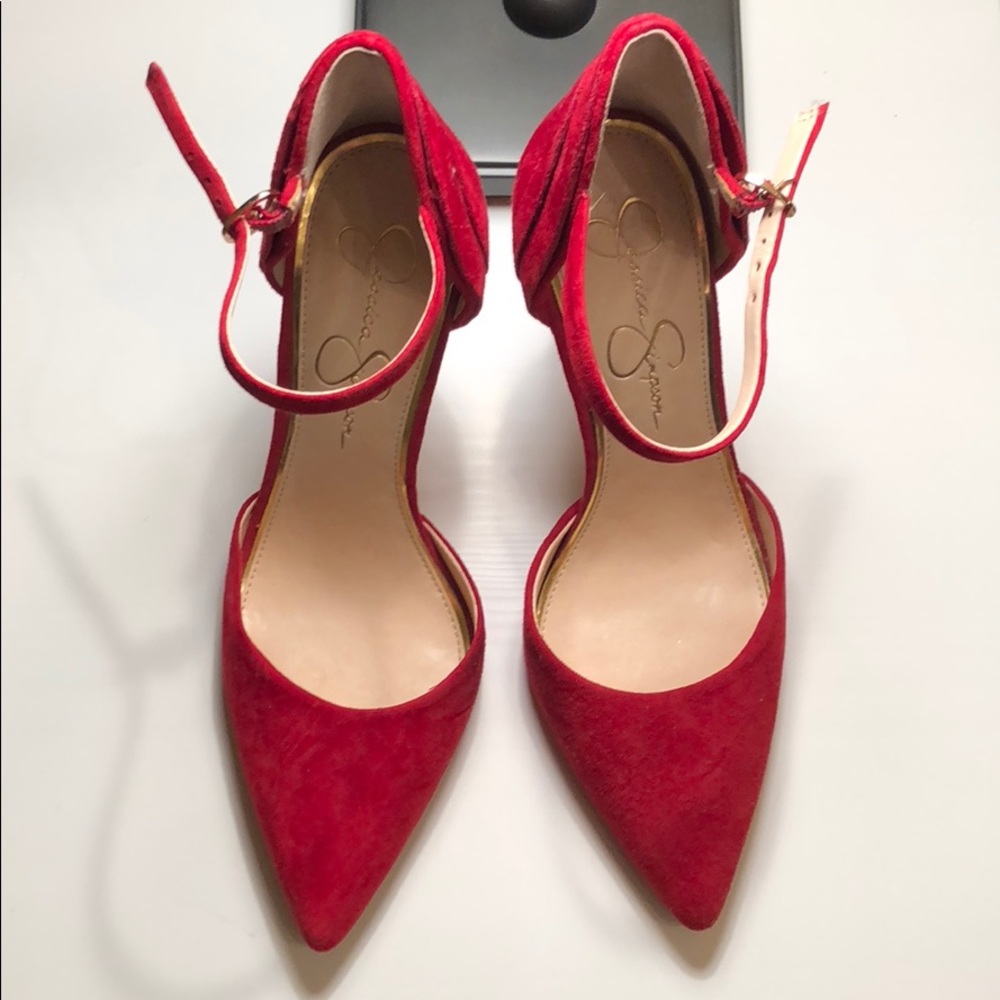 Jessica Simpson red heels